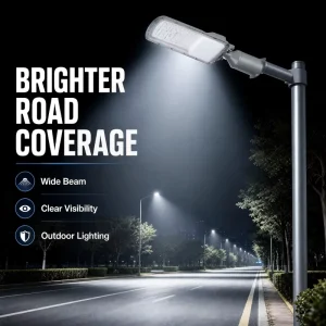 LED Parking Lot Light AC Powered 140lm W R5000K Dusk to Dawn Street Area Light IP65 Waterproof Aluminum 5 Year Warranty