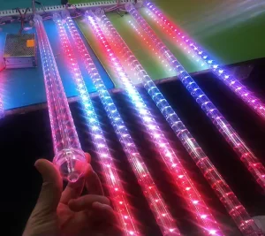 LED Pixel Tube 15mm 20mm RGB Digital Tube 64 LEDs Programmable 12V 3D Pixel LED Meteor Tube Light