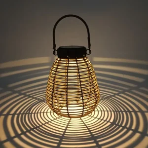 LED Plastic Solar Lantern Garden Waterproof IP44 Warm White Small Battery Operated Lamps