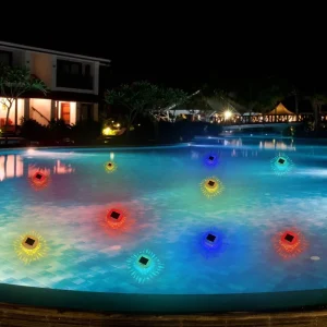 LED Pool Lights RGB Color Changing Solar Outdoor Waterproof Swimming Pool Accessories for Pool