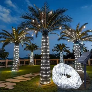 LED RGB Waterproof IP65 8 Mode Remote Control Rope Light with 12M 22M Customizable Length for Garden Yard Tree Decoration