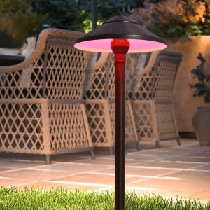 LED RGBW Brass Mushroom Lawn Light, 3W 24V IP65, Smart WiFi Control