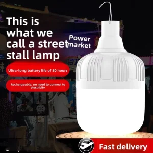 LED Rechargeable Aluminum Alloy Bulb 4100K Neutral White IP Rated Portable Camping Household Night Market
