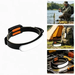 LED Rechargeable Headlamp with White and Red Light 4 Modes for Outdoor Camping Running Hiking Fishing