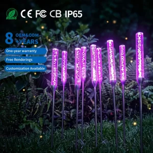 LED Reed Ground Insertion Christmas Courtyard Lawn Decoration Landscape Light Outdoor 80cm Acrylic Rod IP65 Waterproof Dimmable