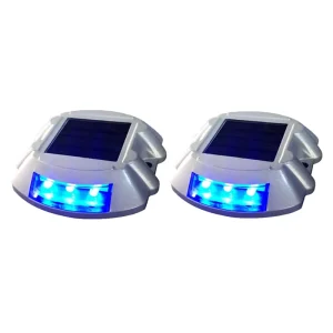 LED Road Stud Traffic Safety Warning Light Solar Power Indicator Light Flashing Signs For Roadway Safety