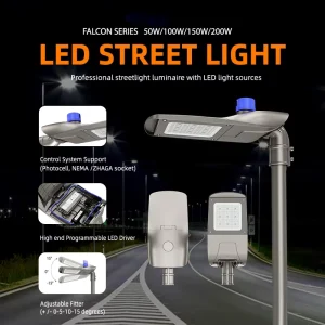 LED Roadway Lighting 100W 145lm/W IP66 Waterproof 1800-6500K Road Street Light