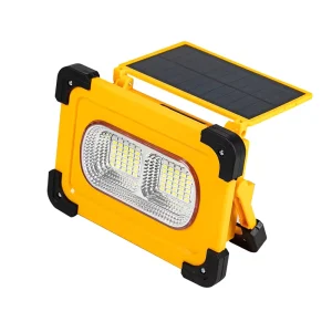 LED Solar Emergency Floodlight IP65 Waterproof ABS USB Rechargeable Portable Mobile Outdoor Camping Road Use Music Lights