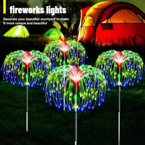 LED Solar Firework Lights Garden Decoration Fairy Lights Waterproof Outdoor Dandelion Lawn Lamp for Garden Landscape Lawn Decor