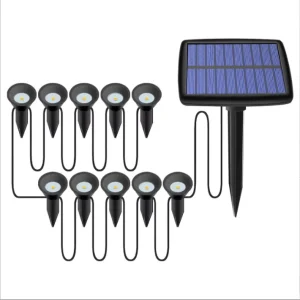 LED Solar Garden Light Underground Lamp Deck Lights Path Lawn Floor
