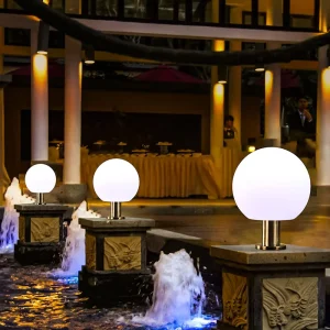 LED Solar Garden Lights Outdoor Decorative Lawn Pillar Light Ball Park Path Night Lights Led Decorative Lamps