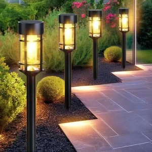 LED Solar Lawn Pathway Decoration Stake Light Yard Walkway Driveway Outdoor IP65 Waterproof Garden Lights ABS