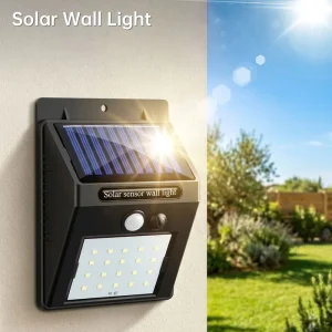 LED Solar Light Outdoor Courtyard and Pathway Lighting IP65 Waterproof Energy Saving LED Wall Lamp for Home Garden