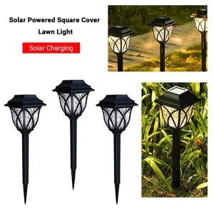 LED Solar Lights Outdoor Garden IP65 Rainproof Floor Mounted DC 6V Solar Panel Aluminum Shade 6000K Daylight 280 Beam Angle