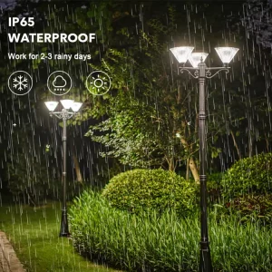 LED Solar Lights Outdoor Garden IP65 Waterproof Monocrystalline Silicon Adjustable Color Temperature 3000 6000K Modern