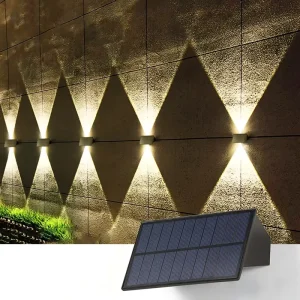 LED Solar Lights Outdoor Hanging Wall Security Lights Motion Sensor Mode Waterproof Black Garden Lights for House Door