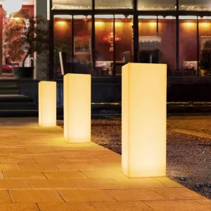 LED Solar Pillar Garden Light, Waterproof, Landscaping and Lawn Light for Outdoor Backyard and Villa