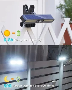 LED Solar Security Light Outdoor IP65 Waterproof 3 Modes Human Motion Sensor Solar Garden Lamp For Yard