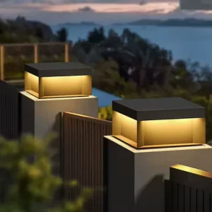 LED Solar Square Pillar Light 20cm 30cm 40cm 50cm IP65 Waterproof Outdoor Garden Door Post Light