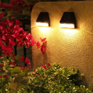 LED Solar Step Lights Outdoor Waterproof Fence Lamp Decoration for Patio Pathway Stairs Garden Yard Balcony Landscape Wall Lamps