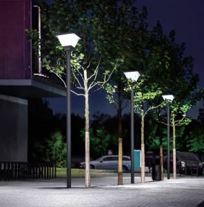 LED Solar Street Lights IP65 Rated Outdoor Garden Lights with Renewable Energy Urban Lighting