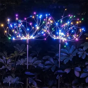 LED Solar String Light Fairy Outdoor Dandelion Fireworks Garden Patio Lawn Street Landscape Decoration Lamp Solar Christmas