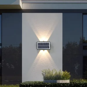 LED Solar Wall Lamp Outdoor Waterproof Courtyard Room Corridor Decoration IP65 Villa Wall Washing Lights for Garden