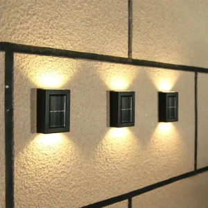 LED Solar Wall Light Outdoor Porch Garden Waterproof Wall Lamp Up and Down Luminous Courtyard Staircase Solar Light