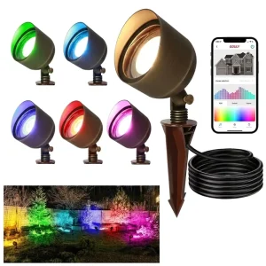 LED Spot Light with RGBW Color Changing for Plant and Focus Lighting Outdoor Garden Lawn IP65 15W