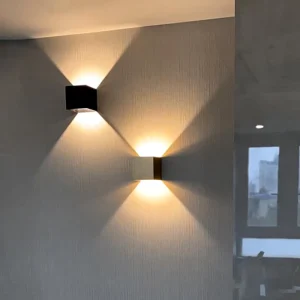 LED Square Wall Lamp Aluminum SMD Adjustable Beam IP65 Outdoor Garden Corridor Light