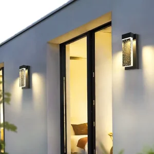 LED Square Wall Lamp Waterproof Aluminum Alloy Wall Mounted Garden Exterior Villa Wall Light
