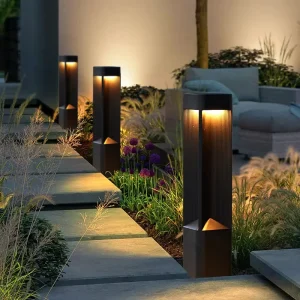 LED Stainless Steel Plug-in Solar Lawn Lights IP55 Waterproof Outdoor Landscape Lighting Fixtures 220V