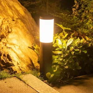 LED Steel Modern Design Outdoor Bollard Garden Landscape Light Metal Garden Lights for Lawn Patio Yard Walkway