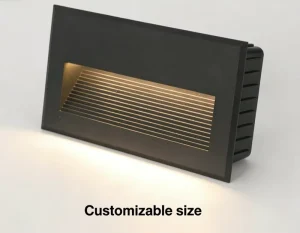 LED Step Light Recessed Outdoor Waterproof IP65 Wall Stair Light Customizable Size for Garden Patio Pathway Deck Lighting
