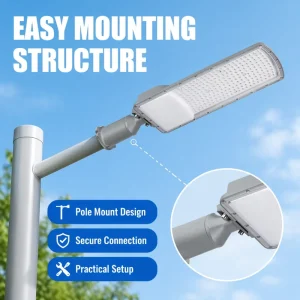 LED Street Light 150W IP65 AC Motion Sensor Road Night Light 5 Year Warranty Smartthings Compatible Carbon Emission Reduction