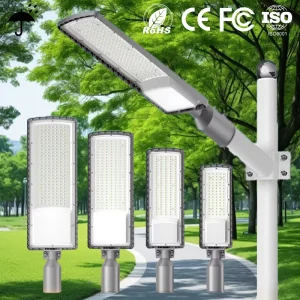 LED Street Light IP66 Waterproof Remote Control Flood Light Aluminum Courtyard Outdoor Solar Street Lights for Road Garden