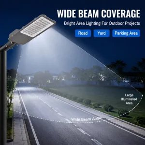 LED Street Light Outdoor Wide Beam Angle Area Lighting Waterproof Road Yard Parking Lot Lamp Factory Supply