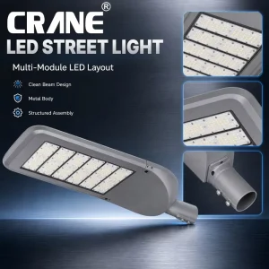 LED Street Lights 100W 200W 300W IP65 Waterproof High Lumen with Motion Sensor Outdoor Roadway Highway Lighting Manufacturer