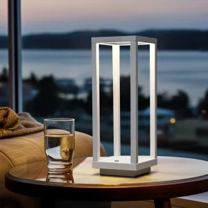 LED Touch Desk Lamp with Projection Ambient Lighting, Battery Included, for Bar, Camping, and Bedroom Use
