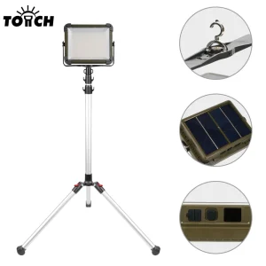 LED USB Rechargeable High Power Waterproof Lamp Solar Portable Camping Lantern Handheld Searchlight for Outdoor Work Camping