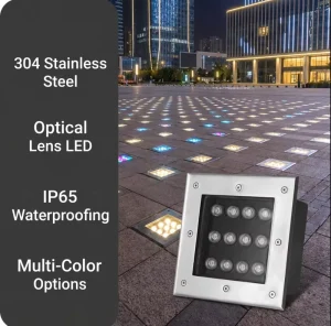LED Underground Buried Light Outdoor Waterproof Spotlight 24V Low Voltage 3000K Warm White IP67 High Brightness Landscape Light