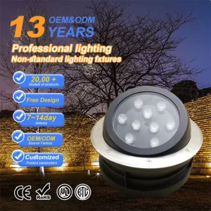 LED Underground Light Lamp IP65 Waterproof Aluminum Shade Remote Control 12V 24V 3000 6000K Color Temperature for Landscape