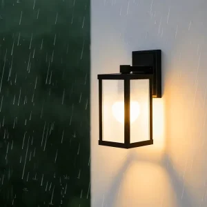 LED Wall Lamp Acrylic Shade Asian 3000K Warm White Aluminum Construction Outdoor Lighting for Villa Restaurant Modern Decor