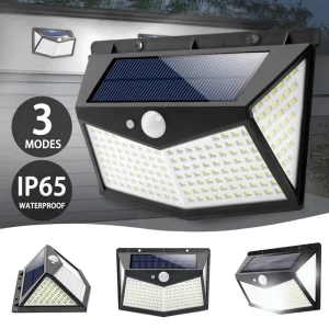 LED Wall Lamp & Waterproof IP65 Light Sensor Garden Garage Backyard Security Solar Flood Lights 6000K Daylight 3 Year Warranty