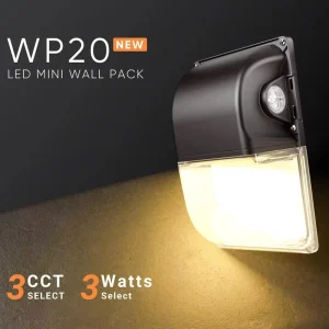 LED Wall Lamp with Remote Control Aluminum Construction 60W Waterproof Wallpack Suitable for Garages and Gardens