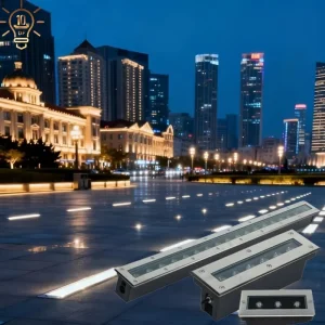 LED Wall Washer Light IP65 Rated Aluminum Outdoor RGB Linear Buried Underground Lamp Facade Architectural Outline Lighting