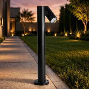 LED Waterproof Square Aluminum Post Bollard Light for Outdoor Landscape Paths, Lawns, Gardens, and Backyards