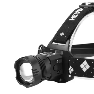 LED Waterproof USB Rechargeable 18650 Head Torch with XHP99 LED for Fishing and Motorcycle Use