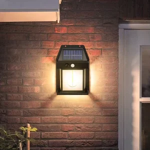 LED Wireless Durability Solar Square Wall Lamp Outdoor IP65 Waterproof Smart Motion Sensor Dimmable Garden