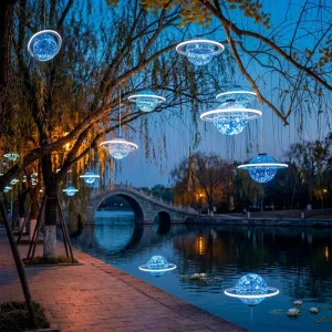 LED star lights outdoor waterproof floor-mounted lamps square park garden lawn lighting fixtures for decoration
